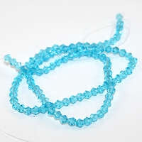 4mm Glass Bicone Beads - 45cm Strand - Light Blue
