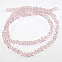 4mm Glass Bicone Beads - 45cm Strand - Pink