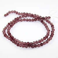 4mm Glass Bicone Beads - 45cm Strand - Wine