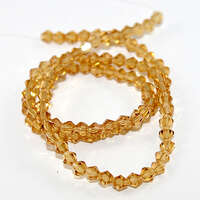 4mm Glass Bicone Beads - 45cm Strand - Sunflower