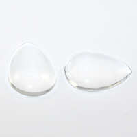 25mm x 18mm Teardrop Glass Cabochons - Clear