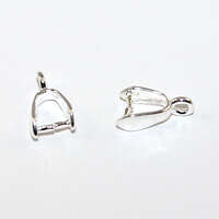 5mm x 9mm Pendant Pinch Bail - Sterling Silver