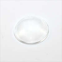 18mm Transparent Half Round Glass Cabochon - Clear