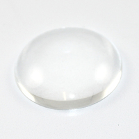 25mm Transparent Half Round Glass Cabochon - Clear
