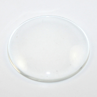 35mm Transparent Half Round Glass Cabochon - Clear