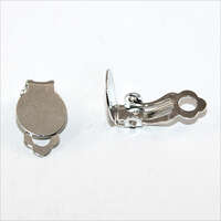 10mm Flat Pad Clip On Earring - Platinum