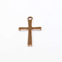 15.5mm Stainless Steel Cross - Rose Gold
