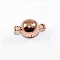 8mm Plain Round Single Strand Magnet - Rose Gold