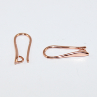 Tapered Earhook with Loop - Pair - Rose Gold