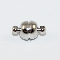 8mm Plain Round Single Strand Magnet - Platinum