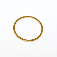 15.5mm Round Linking Ring - 304 Stainless Steel - Gold Plated