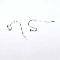 Small Brass Pendant Ear Wires - Pair - Silver