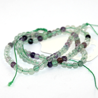4mm Natural Fluorite Beads - 38cm Strand