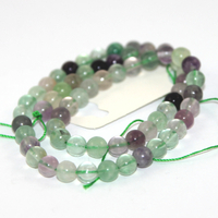 6mm Natural Fluorite Beads - 38cm Strand
