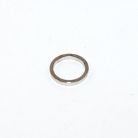 8mm Solid Brass Ring - Platinum