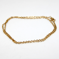 45cm 304 Stainless Steel Cable Chain Necklace with Lobster Clasps - Gold