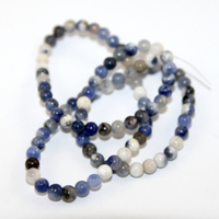 4mm Natural Sodalite Round Beads - 38cm Strand