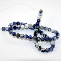 6mm Natural Sodalite Round Beads - 38cm Strand