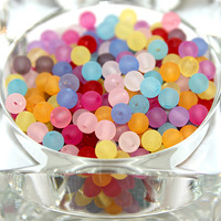 6mm Mixed Frosted Acrylic Beads - 100 Piece Bag
