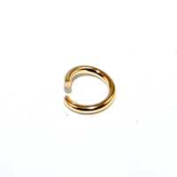 8mm x 1.2mm 304 Stainless Steel Jump Ring - Gold