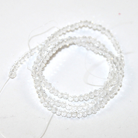 2mm x 3mm Transparent Glass Rondelle - 38cm Strand - Clear