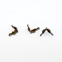 4mm Calotte Cover with 2 Closed Loops - Antique Bronze