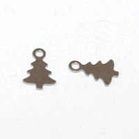 Christmas Tree 304 Stainless Steel Charm - Pair