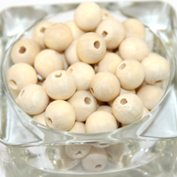 12mm Waxed Hinoki Wooden Beads - 50 Piece Bag