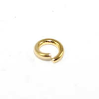 6mm x 1.2mm 304 Stainless Steel Jump Ring - Gold