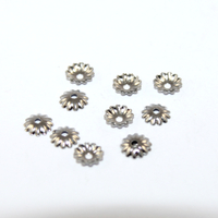 6mm Multi Petal Flower Bead Cap  316 Surgical Steel - Pack of 50