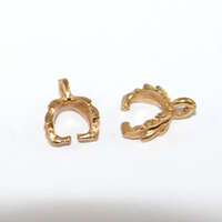 11mm x 6mm Pinch Bail - Pale Gold