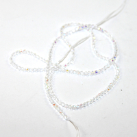 2mm Faceted Round Glass - 35cm Strand - Clear AB