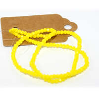 1.5mm x 2.5mm Opaque Glass Rondelle - 38cm Strand - Yellow