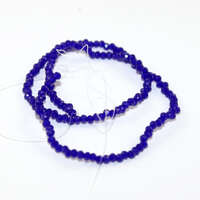 1.5mm x 2.5mm Opaque Glass Rondelle - 38cm Strand - Blue