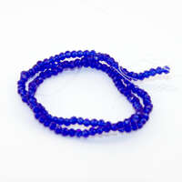 1.5mm x 2.5mm Transparent Glass Rondelle - 38cm Strand - Dark Blue