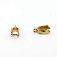 10.5mm x 3.8mm 304 Stainless Steel Pinch Bail - Gold Plated