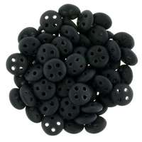 6mm Jet Matte - CzechMates Quadralentil Beads - 390-06-M2398