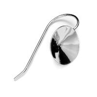 10mm (SS47) 1122 Rivoli Ear Hook - 925 Sterling Silver - Pair