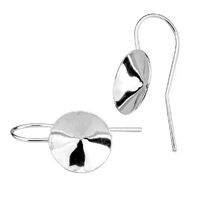12mm 1122 Rivoli Ear Hook - 925 Sterling Silver - Pair