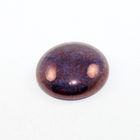 20mm Round Domed Crystal Czech Glass Cabochon - Terracotta Vega Lila