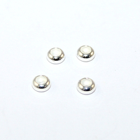 4mm Silicone Slider Bead - Silver