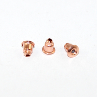 Stud Earring Back - Bullet - Pair - Rose Gold 