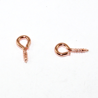 10mm Screw Eye Pin Bail - Rose Gold