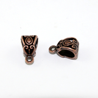13mm x 8mm Etched Pendant Bail - Antique Copper
