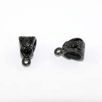 13mm x 8mm Etched Pendant Bail - Black