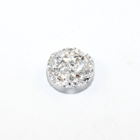 12mm "Druzy" Resin Cabochon - Silver