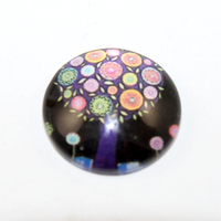 20mm Tree of Life - Flowers on Purple