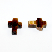 12mm x 16mm Tiger Eye Cross Bead