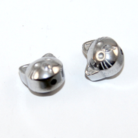 8mm Cat Hematite Bead - Antique Silver