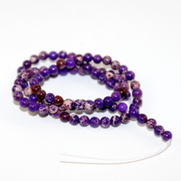 4mm Purple Sea Sediment Jasper Round Beads - 38cm Strand